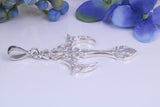 47 mm Long, Large Sterling Silver Cross, Made From Solid Cast Silver, British Hallmarked