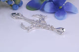 47 mm Long, Large Sterling Silver Cross, Made From Solid Cast Silver, British Hallmarked