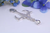 47 mm Long, Large Sterling Silver Cross, Made From Solid Cast Silver, British Hallmarked