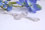 Large 46 mm Long Ornate Cross, Made From Solid Cast Silver
