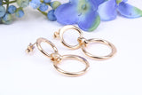 36 mm Long Dropper Earrings Made from 9ct Yellow Gold