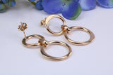 36 mm Long Dropper Earrings Made from 9ct Yellow Gold