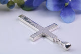 40 mm Long Sterling Silver Chunky Cross, Made From Solid Cast Silver