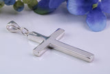 40 mm Long Sterling Silver Chunky Cross, Made From Solid Cast Silver