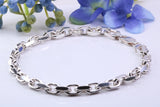 Heavy Bracelet, made from solid Sterling Silver, 8.50 Inches Long x 5 mm wide, Good Weighty Feel to this Bracelet