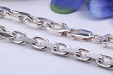 Heavy Bracelet, made from solid Sterling Silver, 8.50 Inches Long x 5 mm wide, Good Weighty Feel to this Bracelet