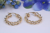 25 mm Round Chunky Looking Hoop Creole Earrings Made from 9ct Yellow Gold