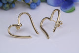 25 mm Love Heart Shape Hoop Creole Earrings Made from Solid 9ct Yellow Gold