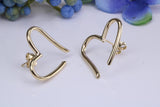 25 mm Love Heart Shape Hoop Creole Earrings Made from Solid 9ct Yellow Gold