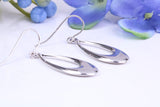 27 mm Long Dropper Earrings Made from 9ct White Gold