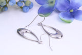 27 mm Long Dropper Earrings Made from 9ct White Gold
