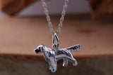 Pointer Dog Charm Necklace, made from solid cast Silver, complete with Silver Chain