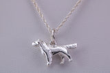 Pointer Dog Charm Necklace, made from solid cast Silver, complete with Silver Chain