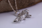 Fox Charm Necklace, made from solid cast Silver, complete with Silver Chain