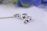 Teddy Bear Necklace, made from solid cast Silver, complete with Silver Chain