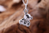 Teddy Bear Necklace, made from solid cast Silver, complete with Silver Chain
