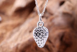 Strawberry Charm Necklace, made from solid cast Silver, complete with Silver Chain