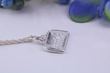 Travel Suitcase Necklace, made from solid cast Silver, complete with Silver Chain
