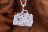 Travel Suitcase Necklace, made from solid cast Silver, complete with Silver Chain