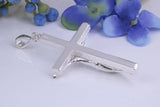 55 mm Long, Large and Heavy Sterling Silver Crucifix, Made From Solid Cast Silver, British Hallmarked