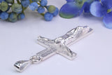 55 mm Long, Large and Heavy Sterling Silver Crucifix, Made From Solid Cast Silver, British Hallmarked