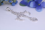 47 mm Long, Large Sterling Silver Cross, Made From Solid Cast Silver, British Hallmarked
