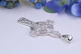 Large 42 mm Long Celtic Cross, Made From Solid Cast Silver
