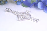 Large 42 mm Long Celtic Cross, Made From Solid Cast Silver