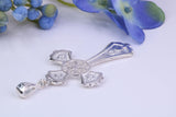 Large 46 mm Long Ornate Cross, Made From Solid Cast Silver