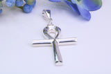 Large 43 mm Long Ankh Cross, Made From Solid Cast Silver, British Hallmarked