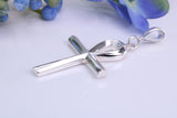 Large 43 mm Long Ankh Cross, Made From Solid Cast Silver, British Hallmarked