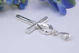 Large 43 mm Long Ankh Cross, Made From Solid Cast Silver, British Hallmarked