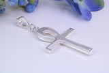 Large 43 mm Long Ankh Cross, Made From Solid Cast Silver, British Hallmarked