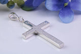 40 mm Long Sterling Silver Chunky Cross, Made From Solid Cast Silver