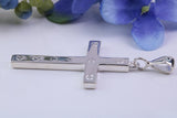 40 mm Long Sterling Silver Chunky Cross, Made From Solid Cast Silver