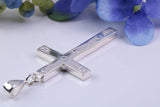 40 mm Long Sterling Silver Chunky Cross, Made From Solid Cast Silver