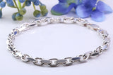 Heavy Bracelet, made from solid Sterling Silver, 8.50 Inches Long x 5 mm wide, Good Weighty Feel to this Bracelet
