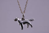 Pointer Dog Charm Necklace, made from solid cast Silver, complete with Silver Chain