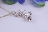 Wedding Bells Necklace, made from solid cast Silver, complete with Silver Chain