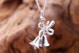 Wedding Bells Necklace, made from solid cast Silver, complete with Silver Chain