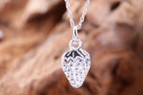 Strawberry Charm Necklace, made from solid cast Silver, complete with Silver Chain
