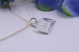 Travel Suitcase Necklace, made from solid cast Silver, complete with Silver Chain
