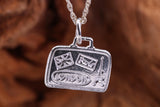 Travel Suitcase Necklace, made from solid cast Silver, complete with Silver Chain