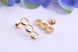 18 mm Long Dropper Hoop Earrings Made from 9ct Yellow Gold
