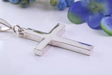 Very Large 65 mm Long Chunky Cross, High Polished Finish, Made From Solid Cast Silver, Optional Silver Chain Included, British Hallmarked