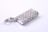 Clutch Bag Charm, Traditional Charm, Made from Solid 925 Grade Sterling Silver, Complete with Attachment Link