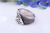 Royal Flush Playing Cards Ring, made from solid Silver, chunky looking Ring