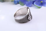 Royal Flush Playing Cards Ring, made from solid Silver, chunky looking Ring