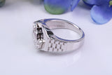 Hand Praying ring, made from solid cast silver