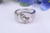 Hand Praying ring, made from solid cast silver